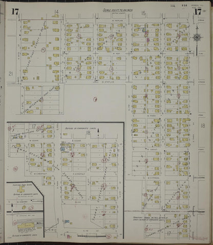 Sanborn Fire Insurance Map from Herrin, Williamson County, Illinois (1947), Sheet #0017 - Historic Sanborn Fire Insurance Map Print, vintage old map wall art, antique decor, genealogy gift, Illinois Illinois map