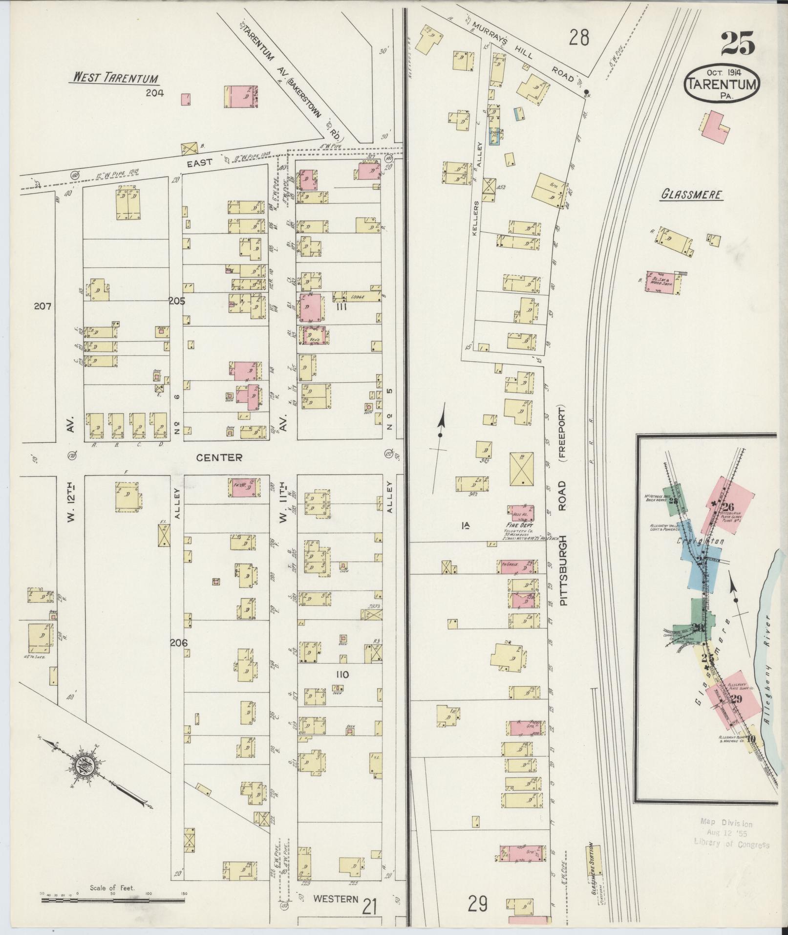 Sanborn Fire Insurance Map from Tarentum, Allegheny County ...