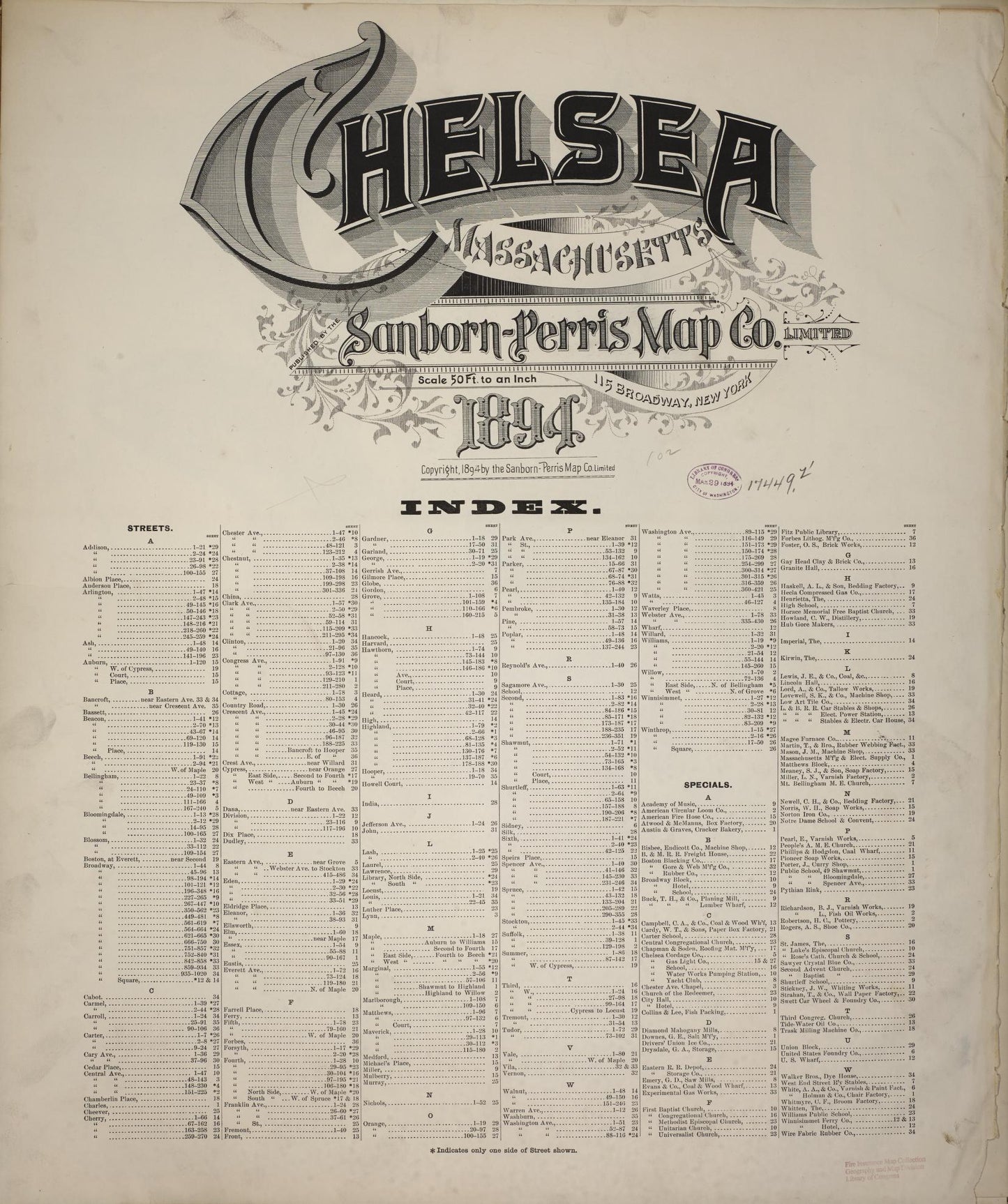 Sanborn Fire Insurance Map from Chelsea, Suffolk County, Massachusetts. (1894) – Historic Sanborn Fire Insurance Map Print