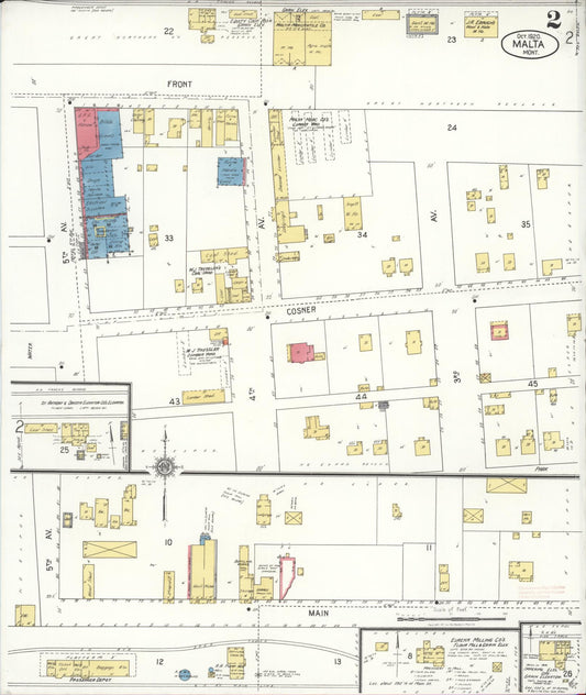 Sanborn Fire Insurance Map from Malta, Phillip County, Montana (1920), Sheet #0002 - Historic Sanborn Fire Insurance Map Print, vintage old map wall art, antique decor, genealogy gift, Montana Montana map
