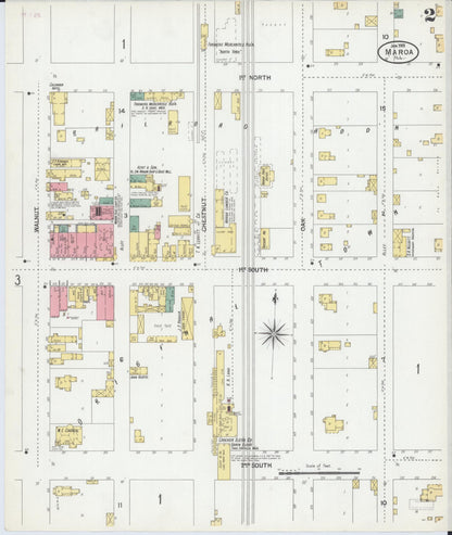 Sanborn Fire Insurance Map from Maroa, Macon County, Illinois (1901), Sheet #0002 - Complete Map Set gallery image, historic Sanborn map, vintage wall art, Illinois Illinois