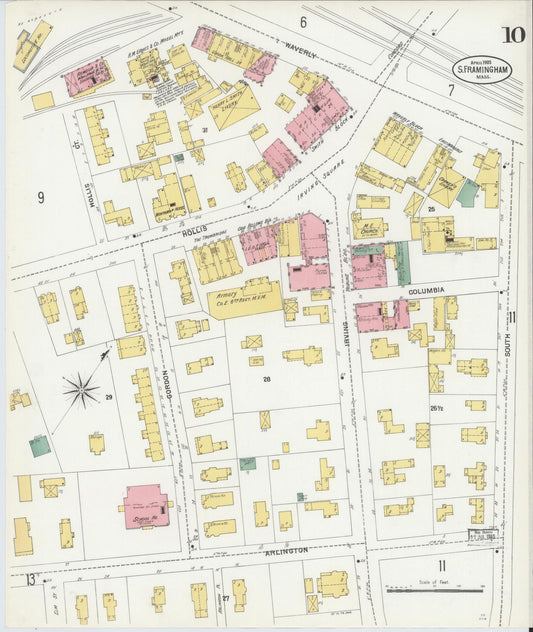 Sanborn Fire Insurance Map from South Farmington, Middlesex County, Massachusetts (1903), Sheet #0010 - Historic Sanborn Fire Insurance Map Print, vintage old map wall art, antique decor, genealogy gift, Massachusetts Massachusetts map