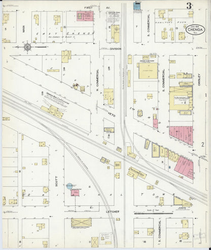 Sanborn Fire Insurance Map from Chenoa, McLean County, Illinois (1914), Sheet #0003 - Complete Map Set gallery image, historic Sanborn map, vintage wall art, Illinois Illinois