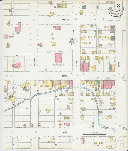 Sanborn Fire Insurance Map from Henderson, Sibley County, Minnesota (1900), Sheet #0003 - Complete Map Set gallery image, historic Sanborn map, vintage wall art, Minnesota Minnesota