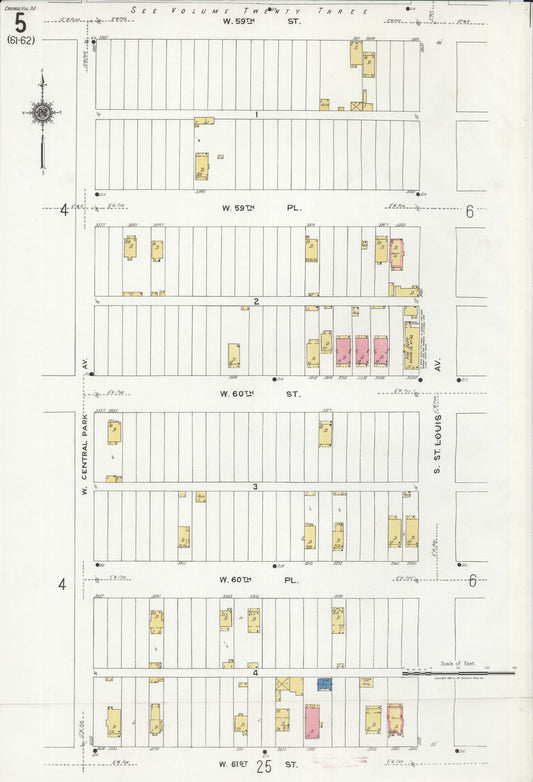 Sanborn Fire Insurance Map from Chicago, Cook County, Illinois (1920), Sheet #0005 - Historic Sanborn Fire Insurance Map Print, vintage old map wall art, antique decor, genealogy gift, Illinois Illinois map