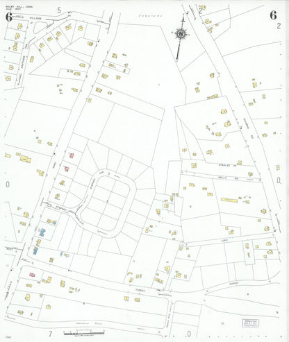 Sanborn Fire Insurance Map from Rocky Hill, Hartford County, Connecticut (1950), Sheet #0006 - Complete Map Set gallery image, historic Sanborn map, vintage wall art, Connecticut Connecticut