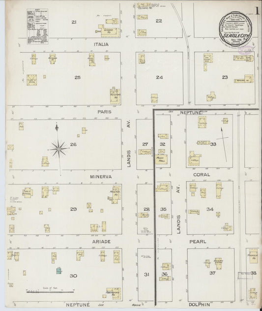 Sanborn Fire Insurance Map from Sea Isle City, Cape May County, New Jersey. (1886) – Historic Sanborn Fire Insurance Map Print