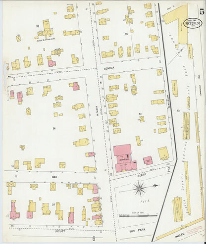 Sanborn Fire Insurance Map from Waterloo, Seneca County, New York (1904), Sheet #0005 - Complete Map Set gallery image, historic Sanborn map, vintage wall art, New York New York