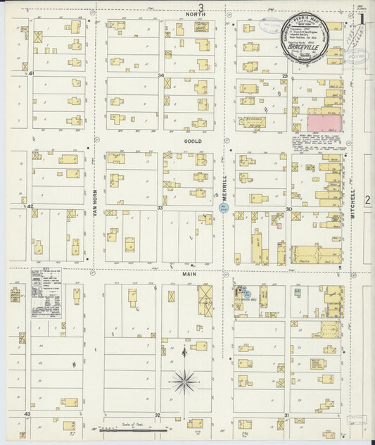 Sanborn Fire Insurance Map from Braceville, Grundy County, Illinois (1898), Sheet #0001 - Historic Sanborn Fire Insurance Map Print, vintage old map wall art, antique decor, genealogy gift, Illinois Illinois map