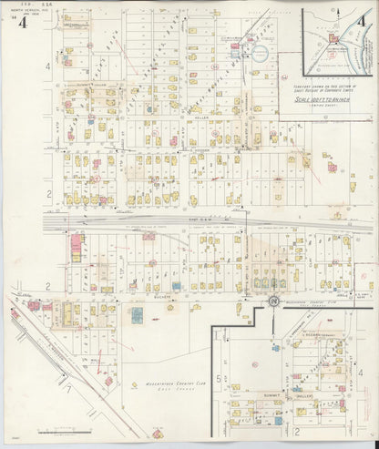 Sanborn Fire Insurance Map from North Vernon, Jennings County, Indiana (1943), Sheet #0004 - Complete Map Set gallery image, historic Sanborn map, vintage wall art, Indiana Indiana