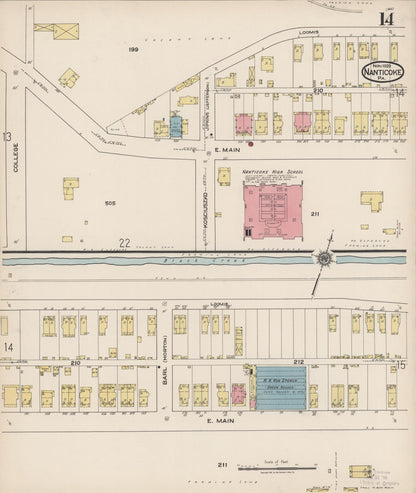 Sanborn Fire Insurance Map from Nanticoke, Luzerne County, Pennsylvania (1920), Sheet #0014 - Complete Map Set gallery image, historic Sanborn map, vintage wall art, Pennsylvania Pennsylvania