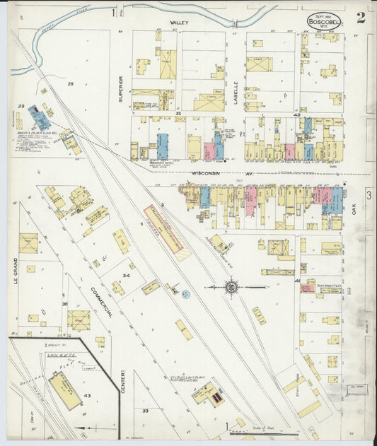 Sanborn Fire Insurance Map from Boscobel, Grant County, Wisconsin (1912), Sheet #0002 - Historic Sanborn Fire Insurance Map Print, vintage old map wall art, antique decor, genealogy gift, Wisconsin Wisconsin map