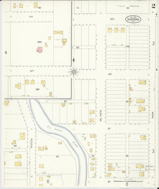 Sanborn Fire Insurance Map from Sheridan, Sheridan County, Wyoming (1903), Sheet #0002 - Historic Sanborn Fire Insurance Map Print, vintage old map wall art, antique decor, genealogy gift, Wyoming Wyoming map