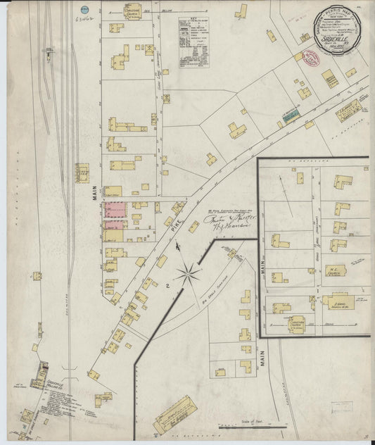 Sanborn Fire Insurance Map from Sadieville, Scott County, Kentucky (1895), Sheet #0001 - Historic Sanborn Fire Insurance Map Print, vintage old map wall art, antique decor, genealogy gift, Kentucky Kentucky map