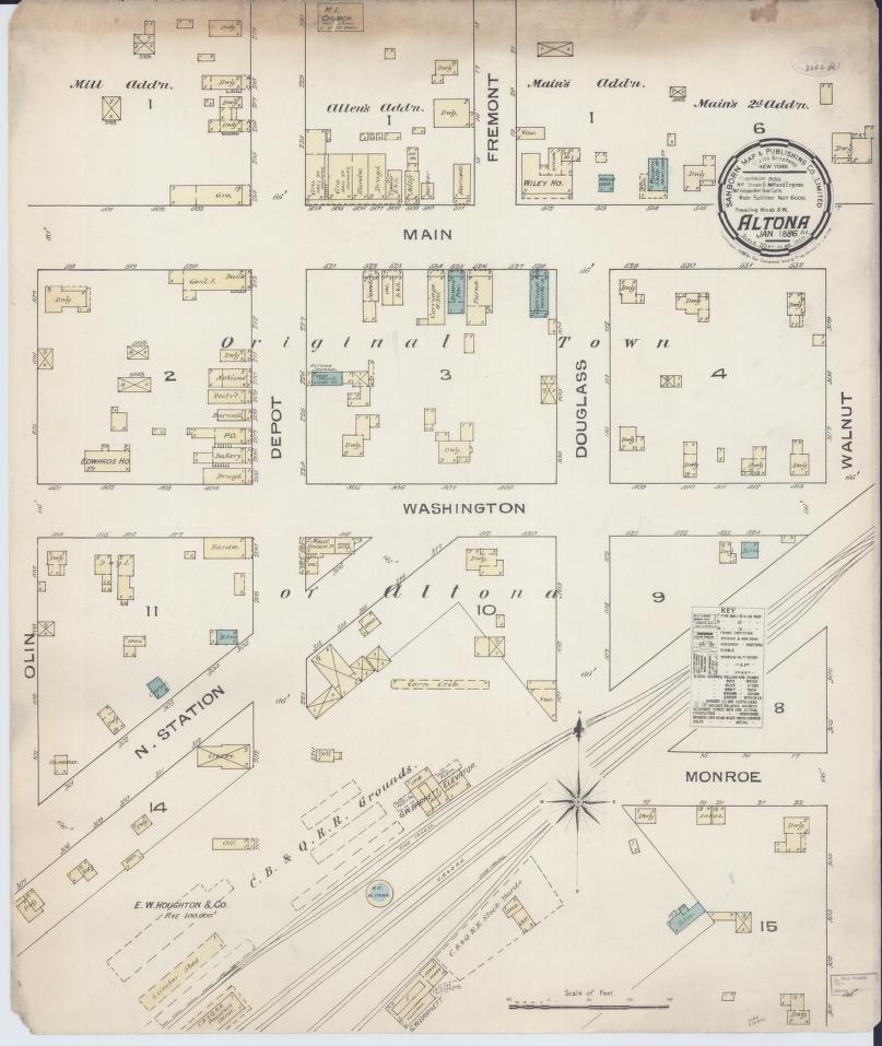 Sanborn Fire Insurance Map from Altona, Knox County, Illinois. (1886) – Map View