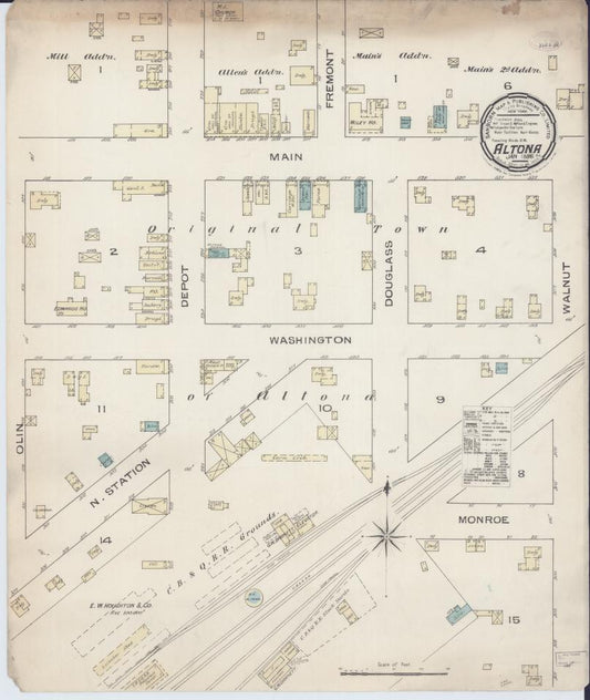 Sanborn Fire Insurance Map from Altona, Knox County, Illinois. (1886) – Map View