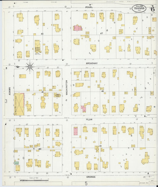 Sanborn Fire Insurance Map from Havana, Mason County, Illinois (1899), Sheet #0006 - Historic Sanborn Fire Insurance Map Print, vintage old map wall art, antique decor, genealogy gift, Illinois Illinois map