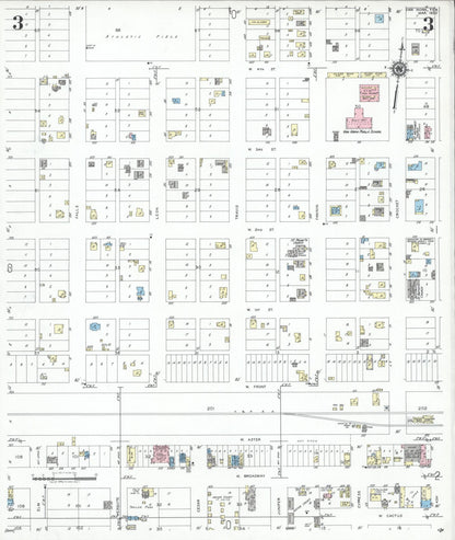 Sanborn Fire Insurance Map from Van Horn, Culberson County, Texas (1950), Sheet #0003 - Historic Sanborn Fire Insurance Map Print, vintage old map wall art, antique decor, genealogy gift, Texas Texas map
