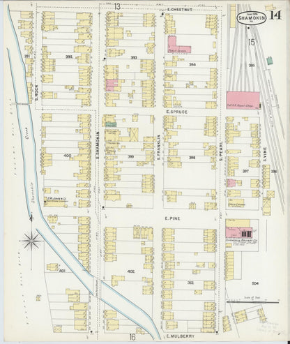 Sanborn Fire Insurance Map from Shamokin, Northumberland County, Pennsylvania (1896), Sheet #0014 - Complete Map Set gallery image, historic Sanborn map, vintage wall art, Pennsylvania Pennsylvania