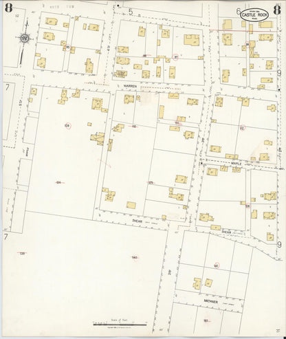 Sanborn Fire Insurance Map from Castle Rock, Cowlitz County, Washington (1931), Sheet #0008 - Complete Map Set gallery image, historic Sanborn map, vintage wall art, Washington Washington