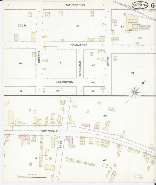 Sanborn Fire Insurance Map from Smyrna, Kent County, Delaware (1891), Sheet #0006 - Historic Sanborn Fire Insurance Map Print, vintage old map wall art, antique decor, genealogy gift, Delaware Delaware map