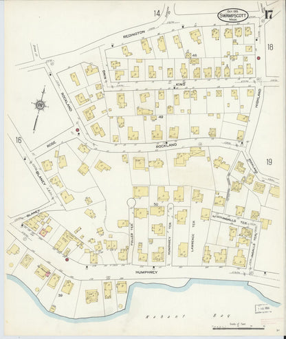 Sanborn Fire Insurance Map from Swampscott, Essex County, Massachusetts (1913), Sheet #0017 - Complete Map Set gallery image, historic Sanborn map, vintage wall art, Massachusetts Massachusetts
