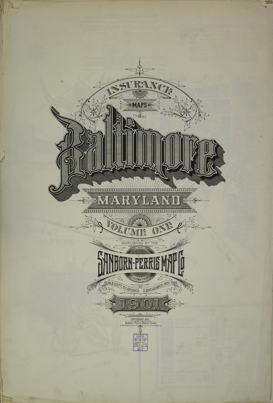 Sanborn Fire Insurance Map from Baltimore, Independent Cities, Maryland. (1901) – Historic Sanborn Fire Insurance Map Print