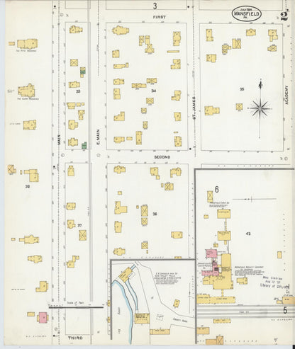 Sanborn Fire Insurance Map from Mansfield, Tioga County, Pennsylvania (1904), Sheet #0002 - Complete Map Set gallery image, historic Sanborn map, vintage wall art, Pennsylvania Pennsylvania