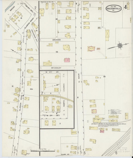 Sanborn Fire Insurance Map from Brockway, Jefferson County, Pennsylvania (1914), Sheet #0004 - Historic Sanborn Fire Insurance Map Print, vintage old map wall art, antique decor, genealogy gift, Pennsylvania Pennsylvania map