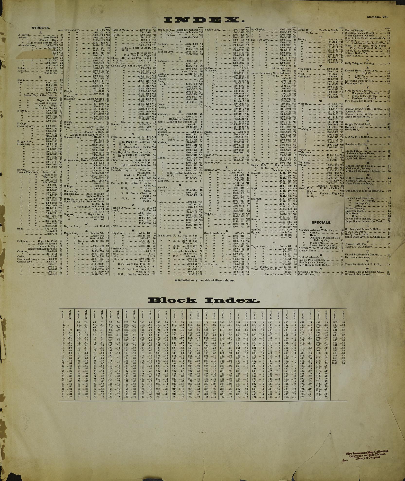 Sanborn Fire Insurance Map from Alameda, Alameda County, California. (1897) – Historic Sanborn Fire Insurance Map Print