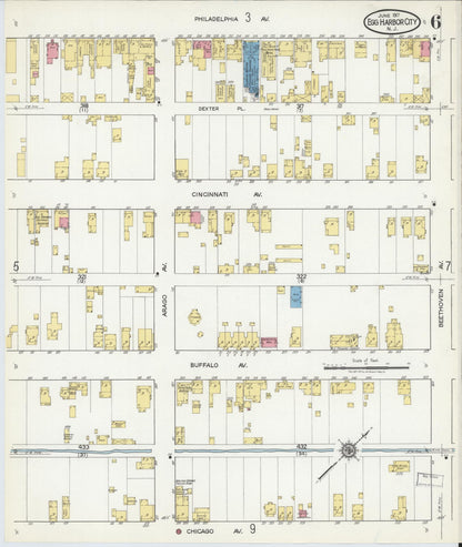 Sanborn Fire Insurance Map from Egg Harbor City, Atlantic County, New Jersey (1917), Sheet #0006 - Complete Map Set gallery image, historic Sanborn map, vintage wall art, New Jersey New Jersey