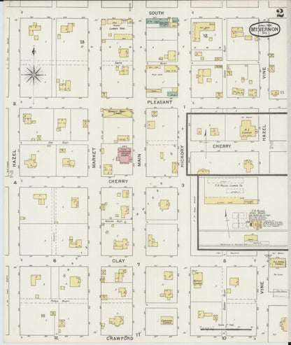 Sanborn Fire Insurance Map from Mount Vernon, Lawrence County, Missouri (1894), Sheet #0002 - Historic Sanborn Fire Insurance Map Print, vintage old map wall art, antique decor, genealogy gift, Missouri Missouri map
