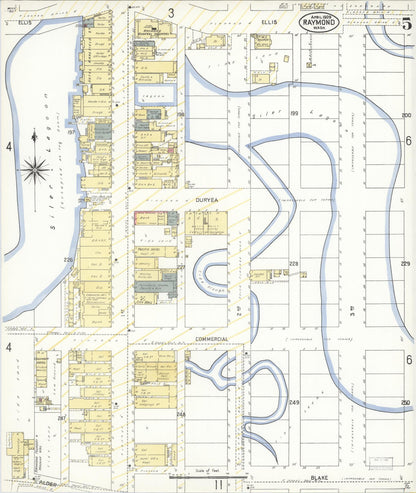Sanborn Fire Insurance Map from Raymond, Pacific County, Washington (1909), Sheet #0005 - Complete Map Set gallery image, historic Sanborn map, vintage wall art, Washington Washington