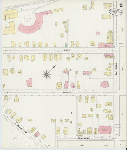 Sanborn Fire Insurance Map from Kingston, Luzerne County, Pennsylvania (1891), Sheet #0002 - Complete Map Set gallery image, historic Sanborn map, vintage wall art, Pennsylvania Pennsylvania