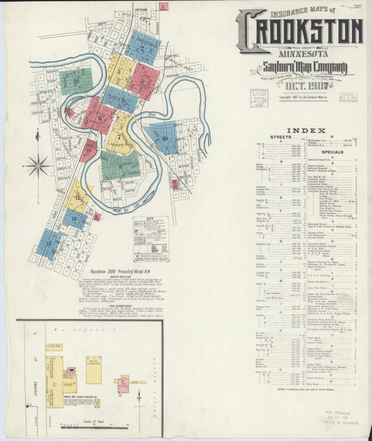 Sanborn Fire Insurance Map from Crookston, Polk County, Minnesota. (1906) – Map View