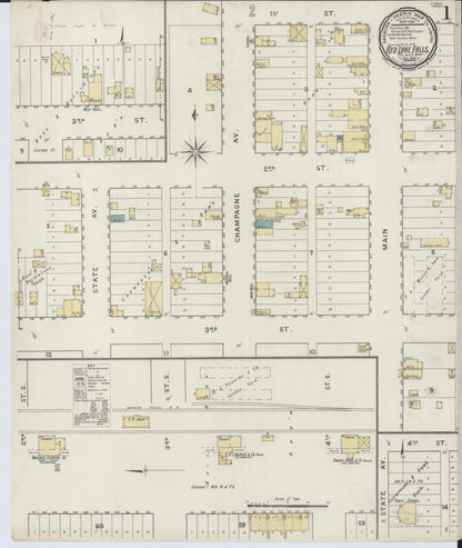 Sanborn Fire Insurance Map from Red Lake Falls, Red Lake County, Minnesota (1894), Sheet #0001 - Complete Map Set gallery image, historic Sanborn map, vintage wall art, Minnesota Minnesota