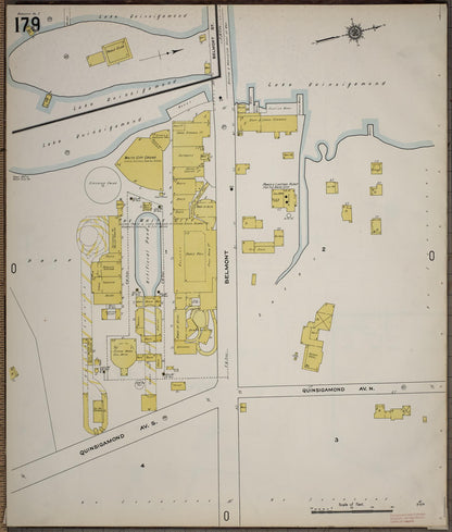 Sanborn Fire Insurance Map from Worcester, Worcester County, Massachusetts (1910), Sheet #0179 - Historic Sanborn Fire Insurance Map Print, vintage old map wall art, antique decor, genealogy gift, Massachusetts Massachusetts map