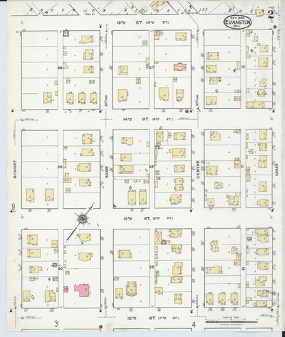 Sanborn Fire Insurance Map from Evanston, Uinta County, Wyoming (1920), Sheet #0002 - Complete Map Set gallery image, historic Sanborn map, vintage wall art, Wyoming Wyoming