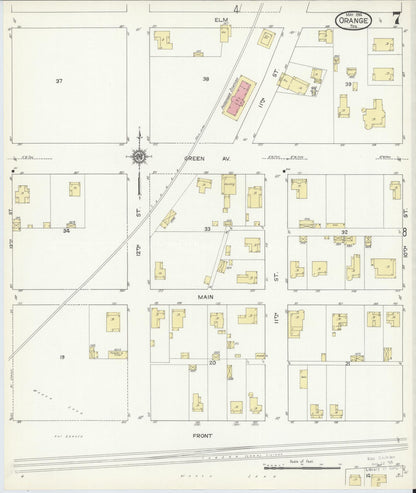 Sanborn Fire Insurance Map from Orange, Orange County, Texas (1914), Sheet #0007 - Complete Map Set gallery image, historic Sanborn map, vintage wall art, Texas Texas