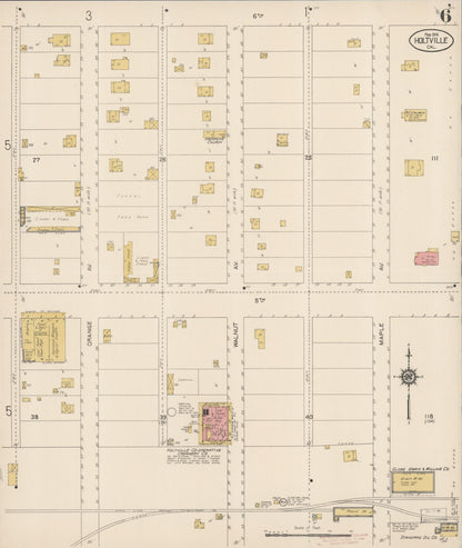 Sanborn Fire Insurance Map from Holtville, Imperial County, California (1914), Sheet #0006 - Complete Map Set gallery image, historic Sanborn map, vintage wall art, California California
