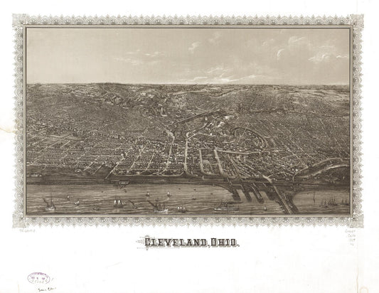 Cleveland, Ohio. (1887) – Historic Bird’s-Eye View Panorama Print