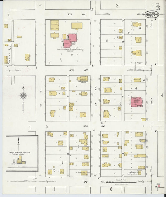 Sanborn Fire Insurance Map from Groton, Brown County, South Dakota (1921), Sheet #0003