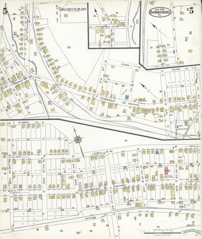 Sanborn Fire Insurance Map from Barnesboro, Cambria County, Pennsylvania (1923), Sheet #0005 - Complete Map Set gallery image, historic Sanborn map, vintage wall art, Pennsylvania Pennsylvania