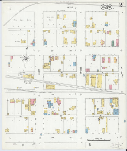 Sanborn Fire Insurance Map from Shakopee, Scott County, Minnesota (1902), Sheet #0002 - Historic Sanborn Fire Insurance Map Print, vintage old map wall art, antique decor, genealogy gift, Minnesota Minnesota map