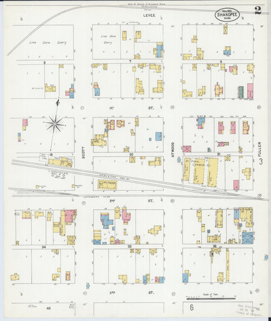 Sanborn Fire Insurance Map from Shakopee, Scott County, Minnesota (1902), Sheet #0002 - Historic Sanborn Fire Insurance Map Print, vintage old map wall art, antique decor, genealogy gift, Minnesota Minnesota map