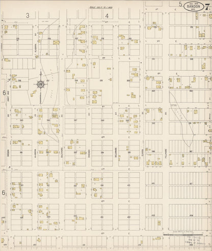 Sanborn Fire Insurance Map from Bandon, Coos County, Oregon (1915), Sheet #0007 - Complete Map Set gallery image, historic Sanborn map, vintage wall art, Oregon Oregon