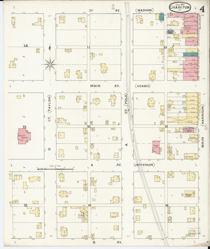 Sanborn Fire Insurance Map from Chariton, Lucas County, Iowa (1893), Sheet #0004 - Historic Sanborn Fire Insurance Map Print