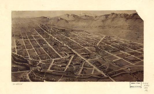 [Fort Collins, Colorado] (1899) – Historic Bird’s-Eye View Panorama Print