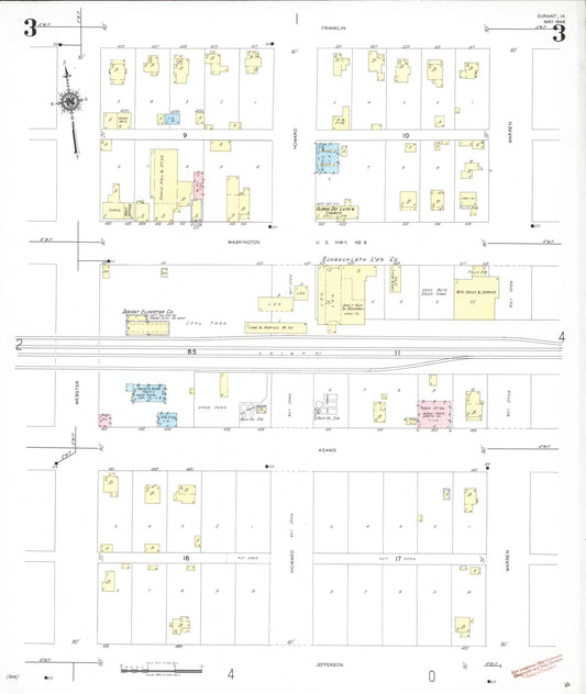 Sanborn Fire Insurance Map from Durant, Cedar County, Iowa (1948), Sheet #0003 - Historic Sanborn Fire Insurance Map Print, vintage old map wall art