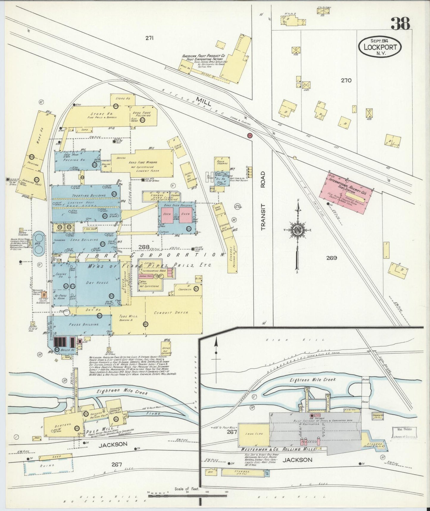 Sanborn Fire Insurance Map from Lockport, Niagara County, New York (1914), Sheet #0038 - Complete Map Set gallery image, historic Sanborn map, vintage wall art, New York New York